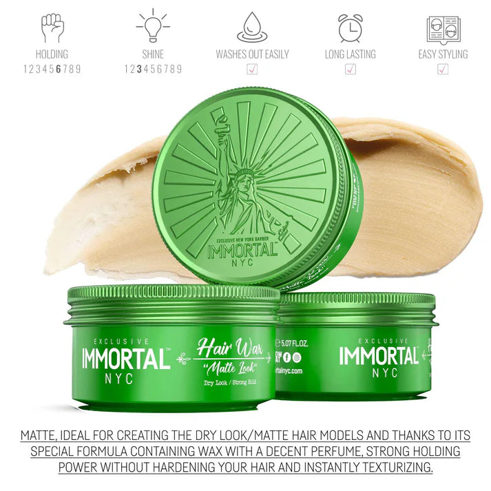 IMMORTAL NYC HAIR WAX MATTE LOOK 150ML