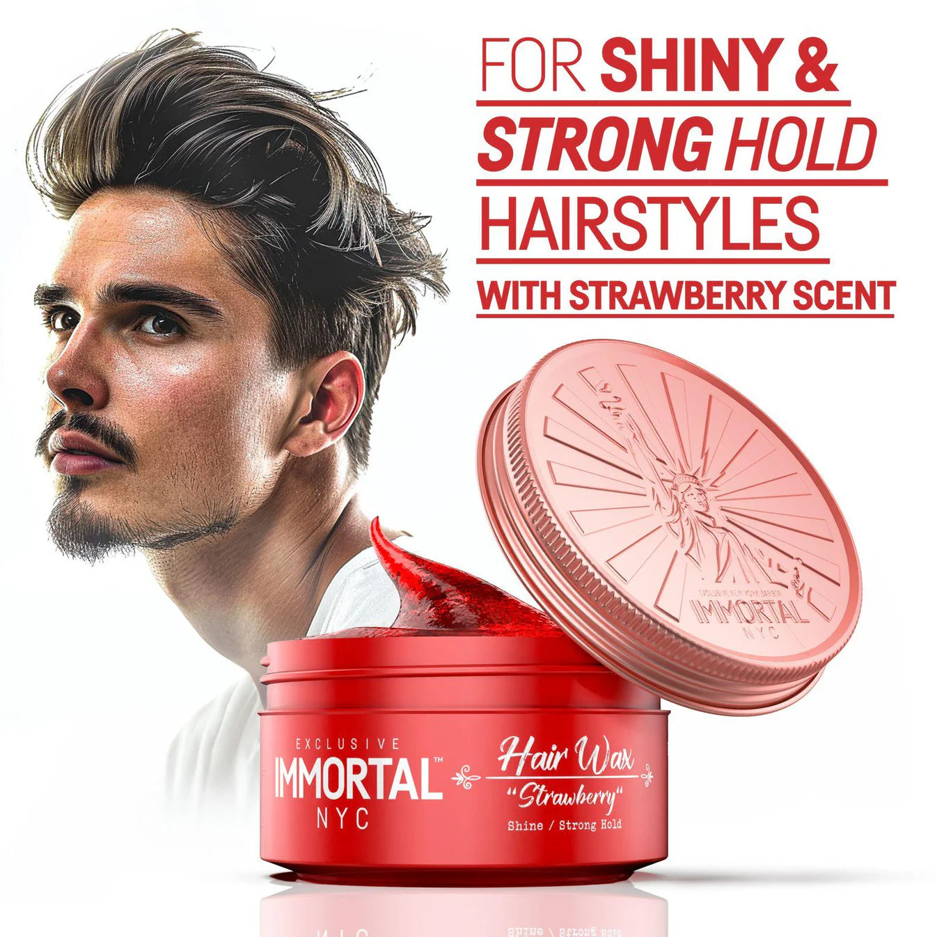 IMMORTAL NYC HAIR WAX STRAWBERRY 150ML