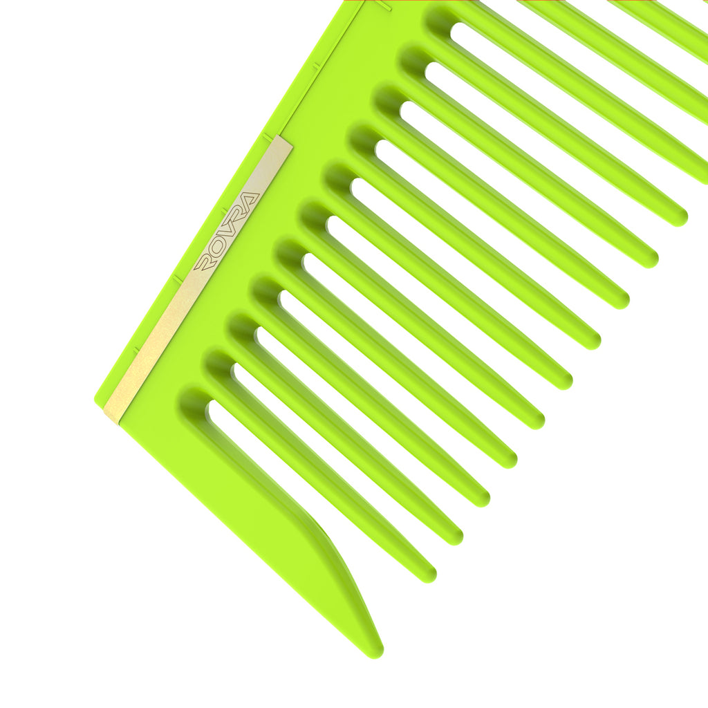 ROVRA Lime Green Barber Comb - Innovative Styling Tools