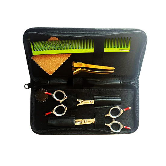 ROVRA Barber Scissors Set for Students with Comb & Case