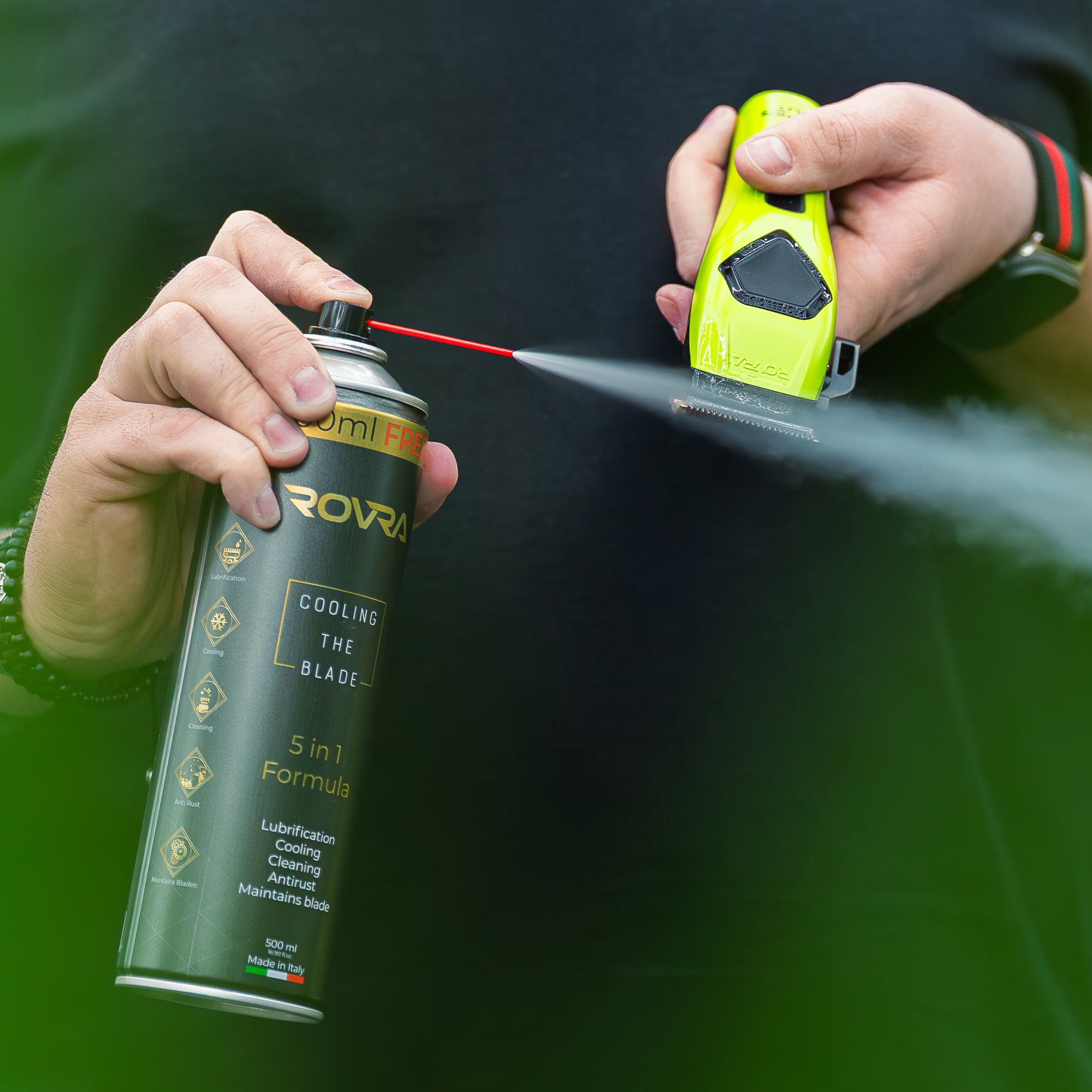 ROVRA Hair Clipper Cleaning Spray 5-in-1 Cooling Formula